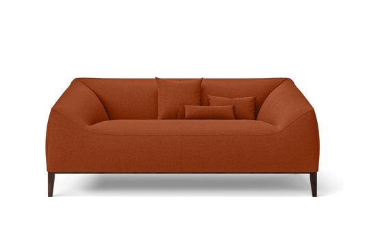 Bergamo 2 Seater Sofa Orange Linen Fabric