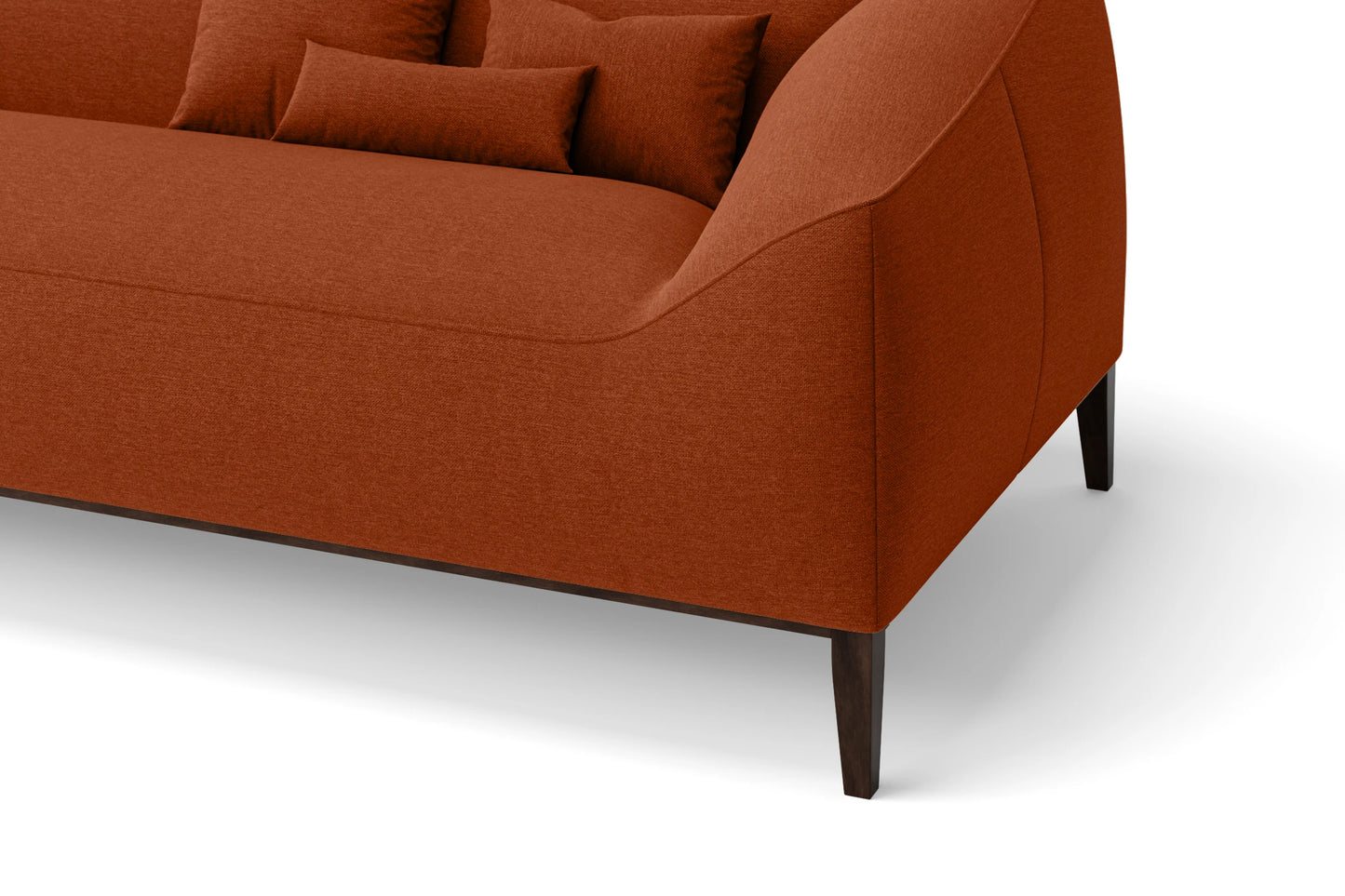 Bergamo 2 Seater Sofa Orange Linen Fabric