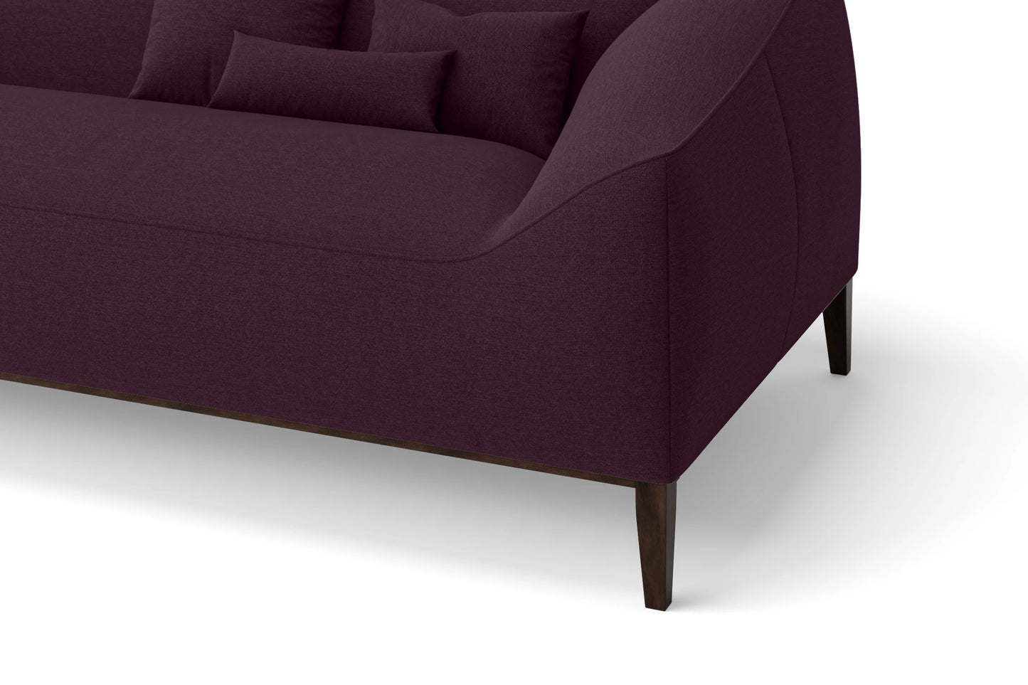 Bergamo 2 Seater Sofa Purple Linen Fabric