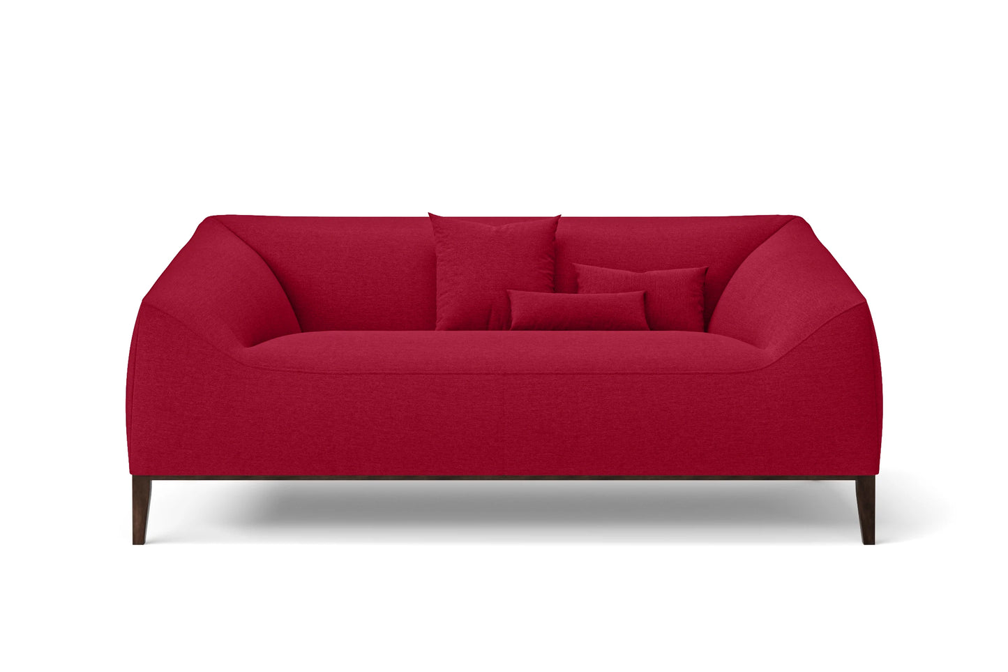 Bergamo 2 Seater Sofa Red Linen Fabric