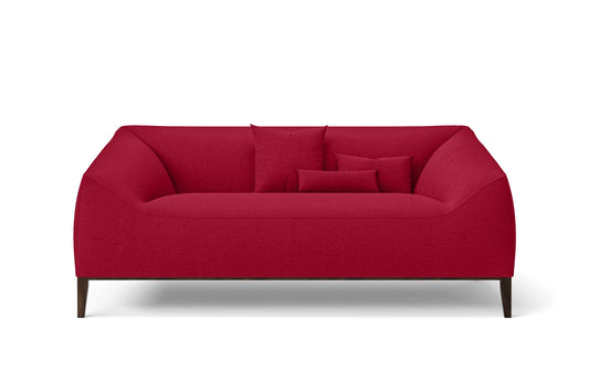 Bergamo 2 Seater Sofa Red Linen Fabric