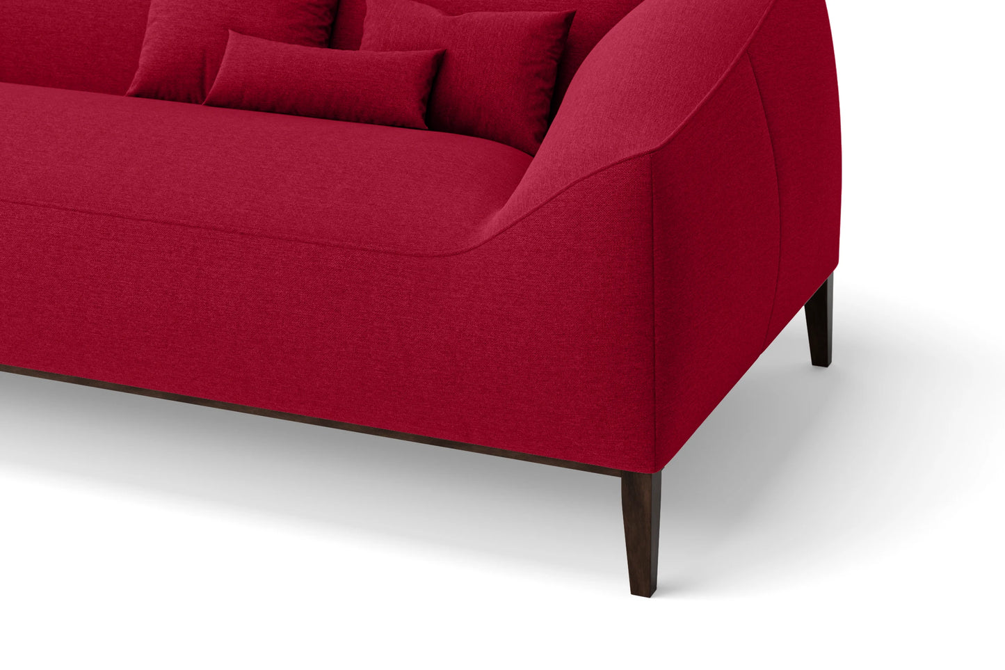 Bergamo 2 Seater Sofa Red Linen Fabric