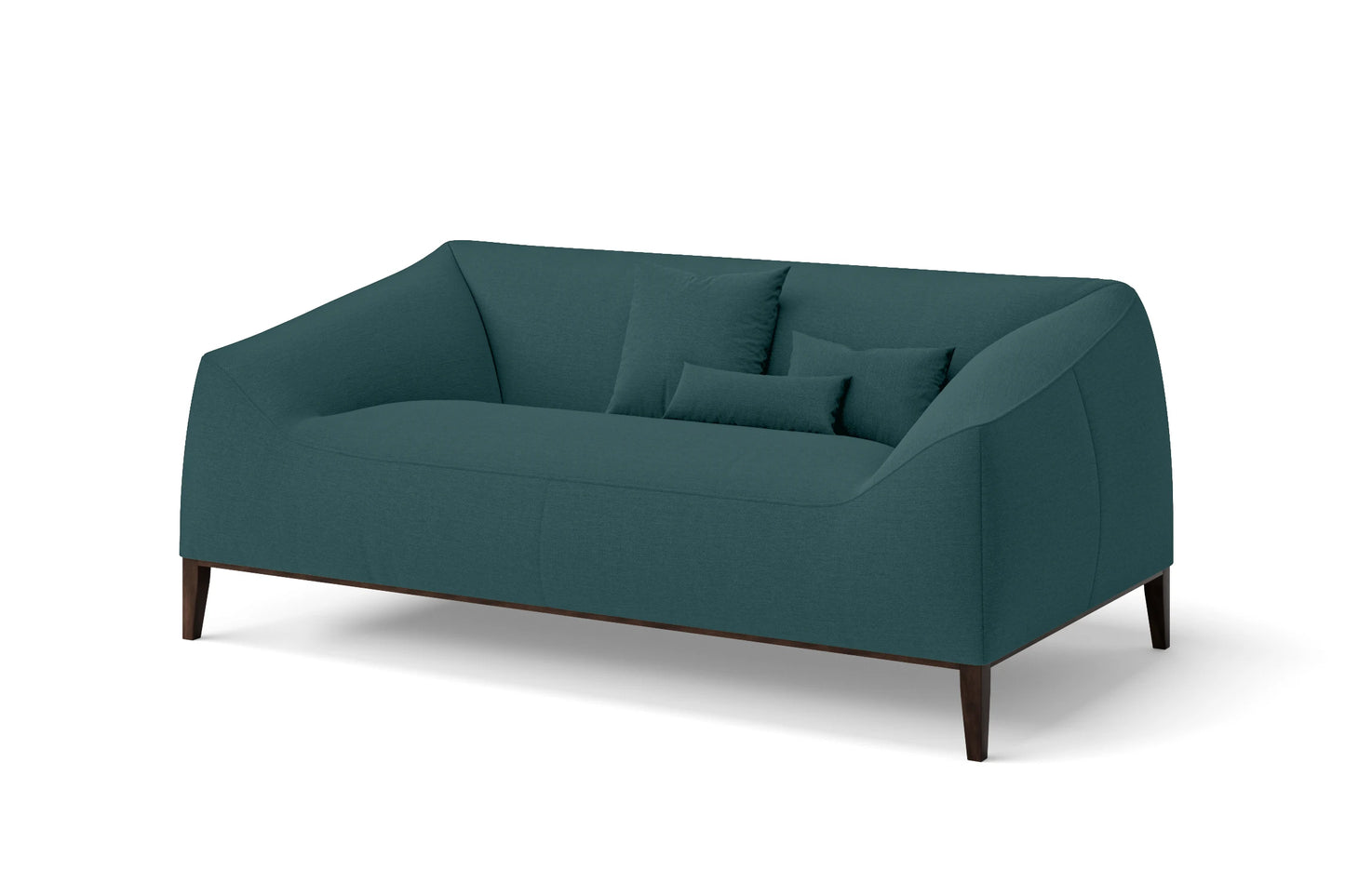 Bergamo 2 Seater Sofa Teal Linen Fabric