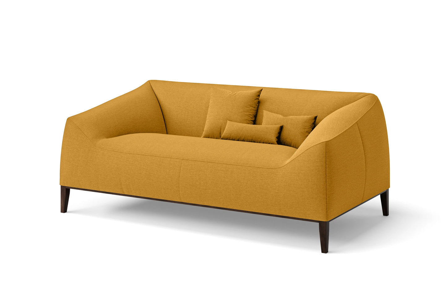 Bergamo 2 Seater Sofa Yellow Linen Fabric