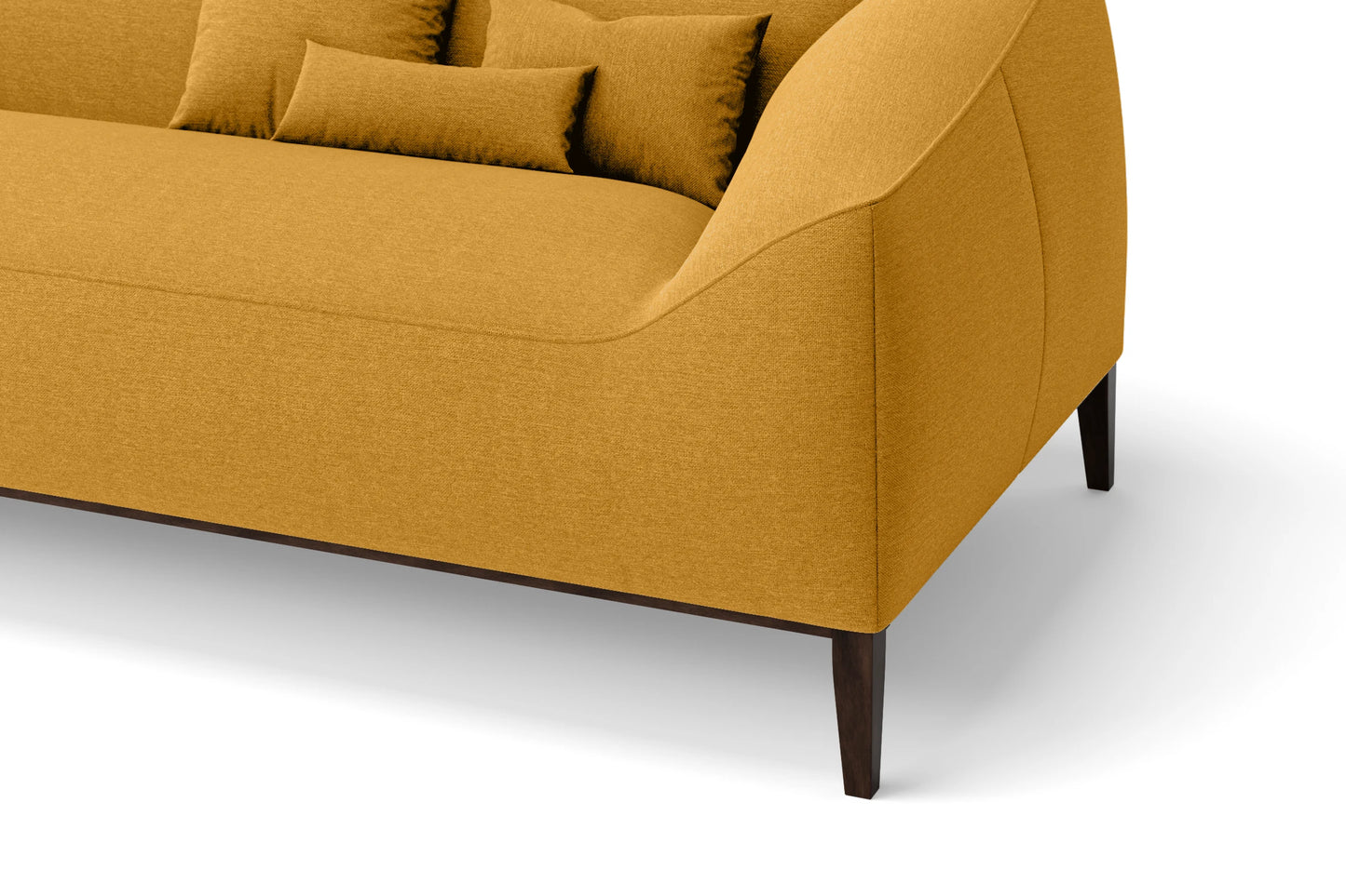 Bergamo 2 Seater Sofa Yellow Linen Fabric