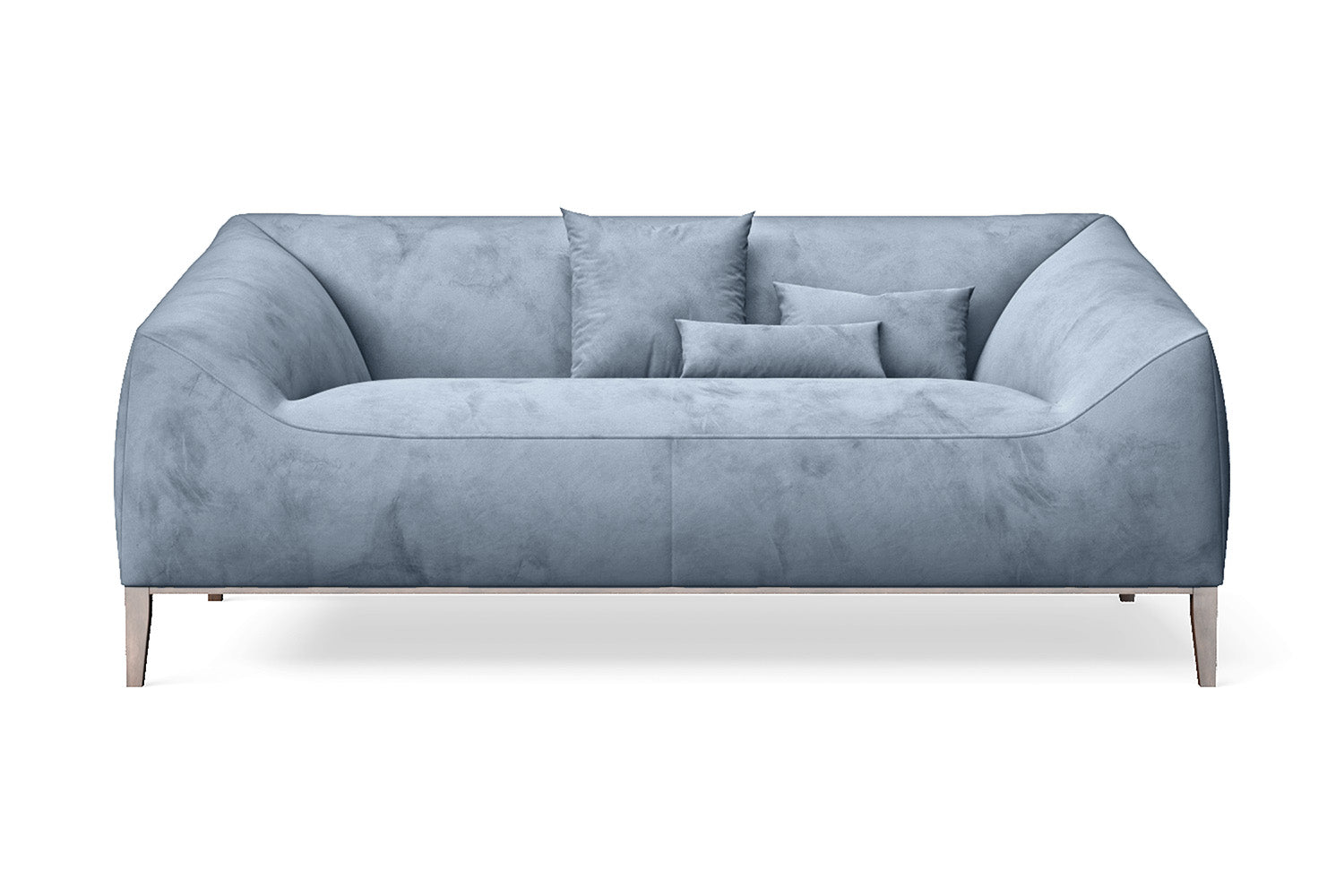 Bergamo 2 Seater Sofa Baby Blue Velvet