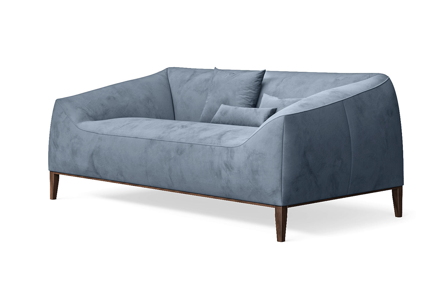 Bergamo 2 Seater Sofa Baby Blue Velvet