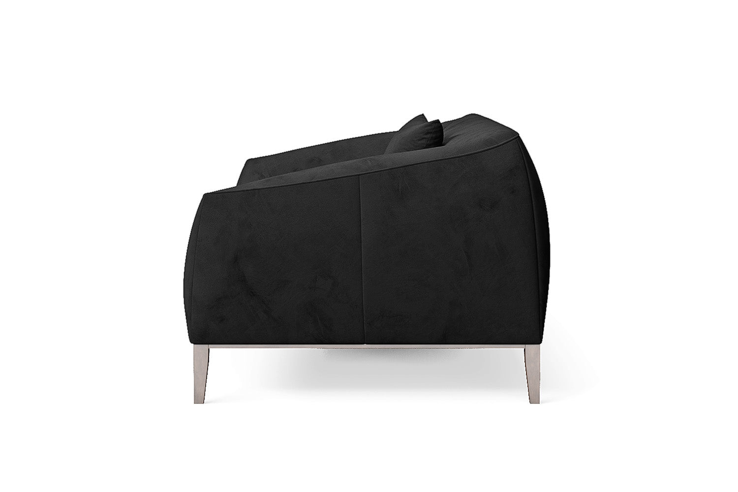 Bergamo 2 Seater Sofa Black Velvet