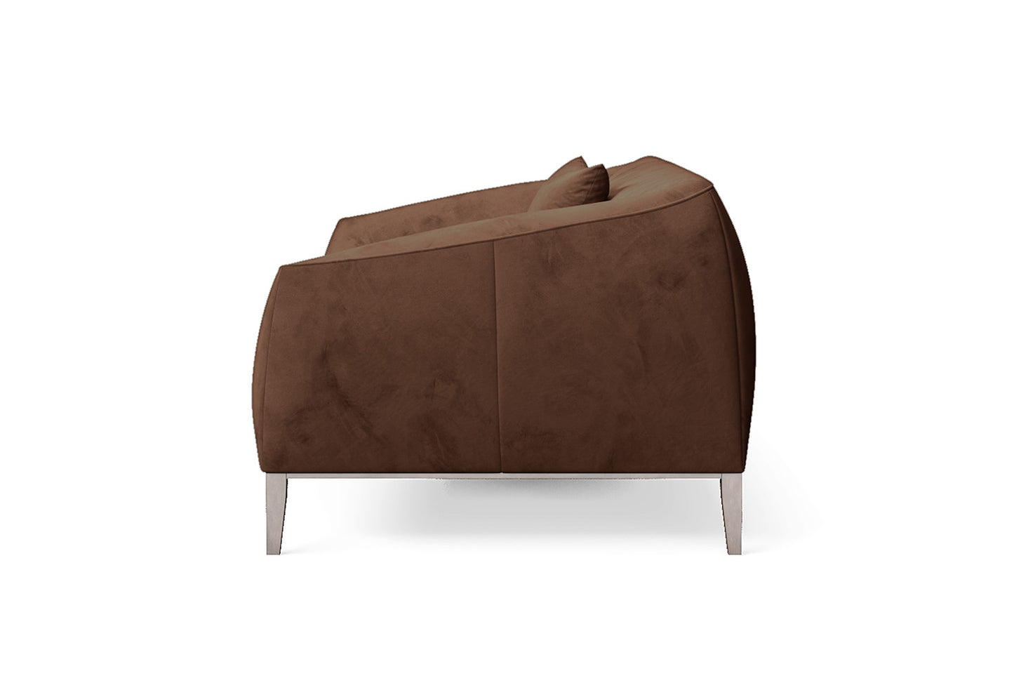 Bergamo 2 Seater Sofa Coffee Brown Velvet