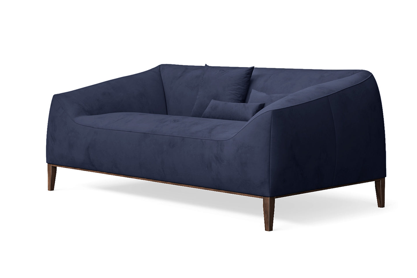 Bergamo 2 Seater Sofa Dark Blue Velvet