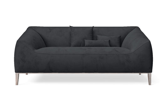 Bergamo 2 Seater Sofa Dark Grey Velvet