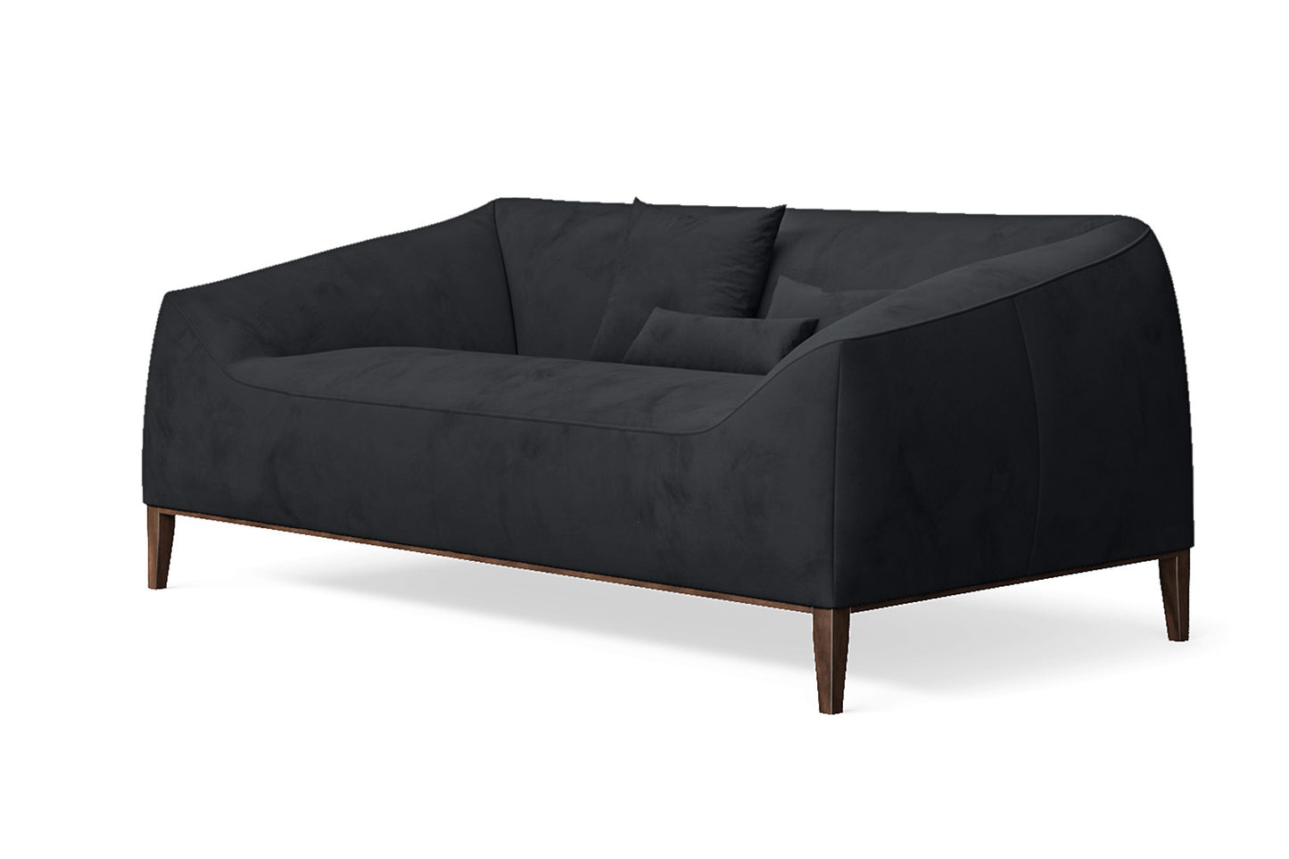 Bergamo 2 Seater Sofa Dark Grey Velvet