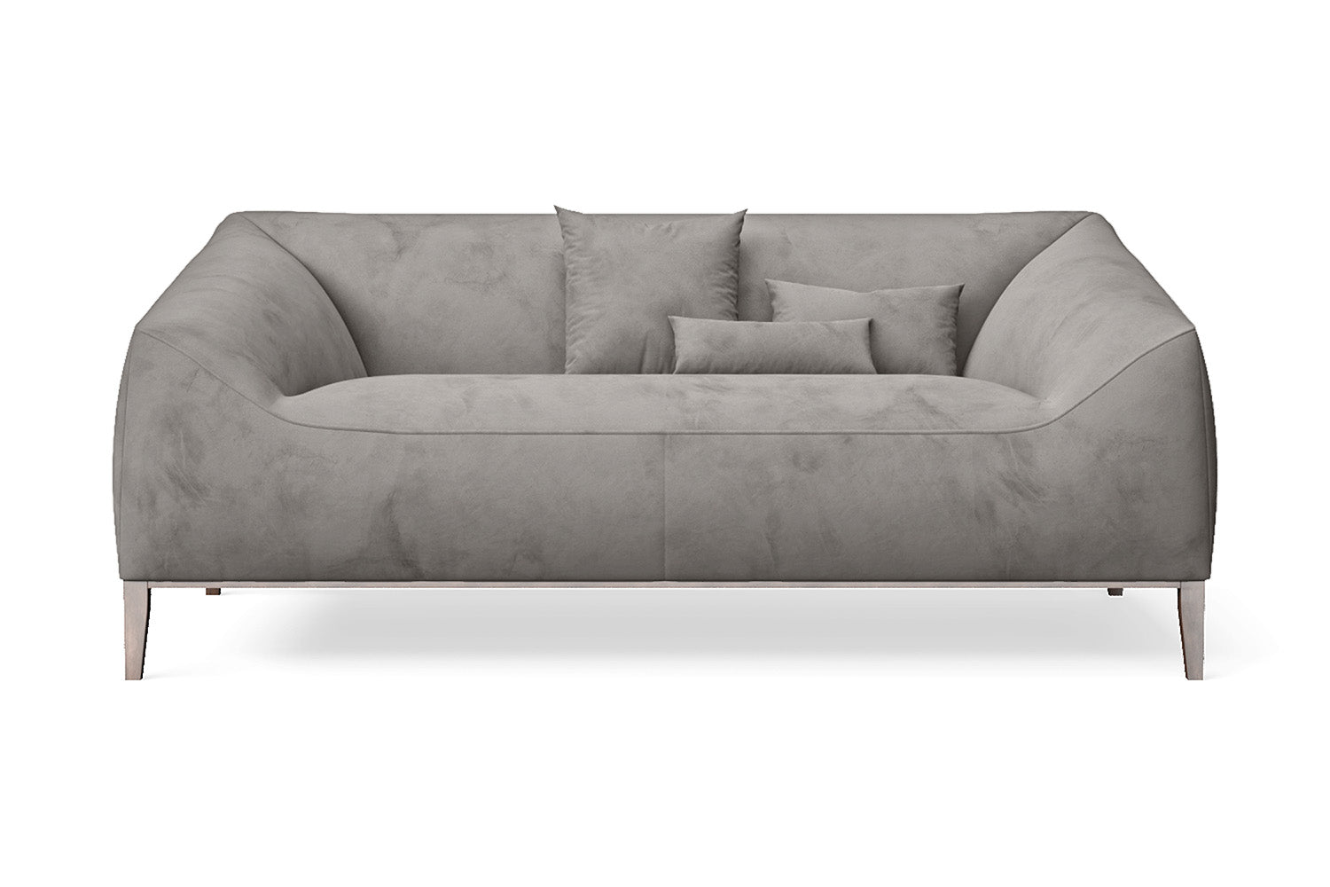 Bergamo 2 Seater Sofa Grey Velvet