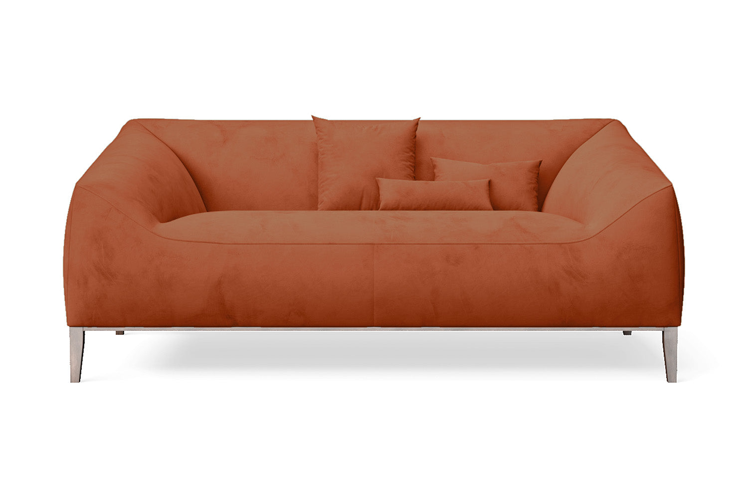 Bergamo 2 Seater Sofa Orange Velvet