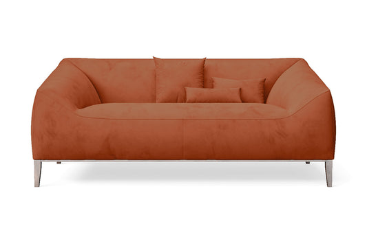 Bergamo 2 Seater Sofa Orange Velvet