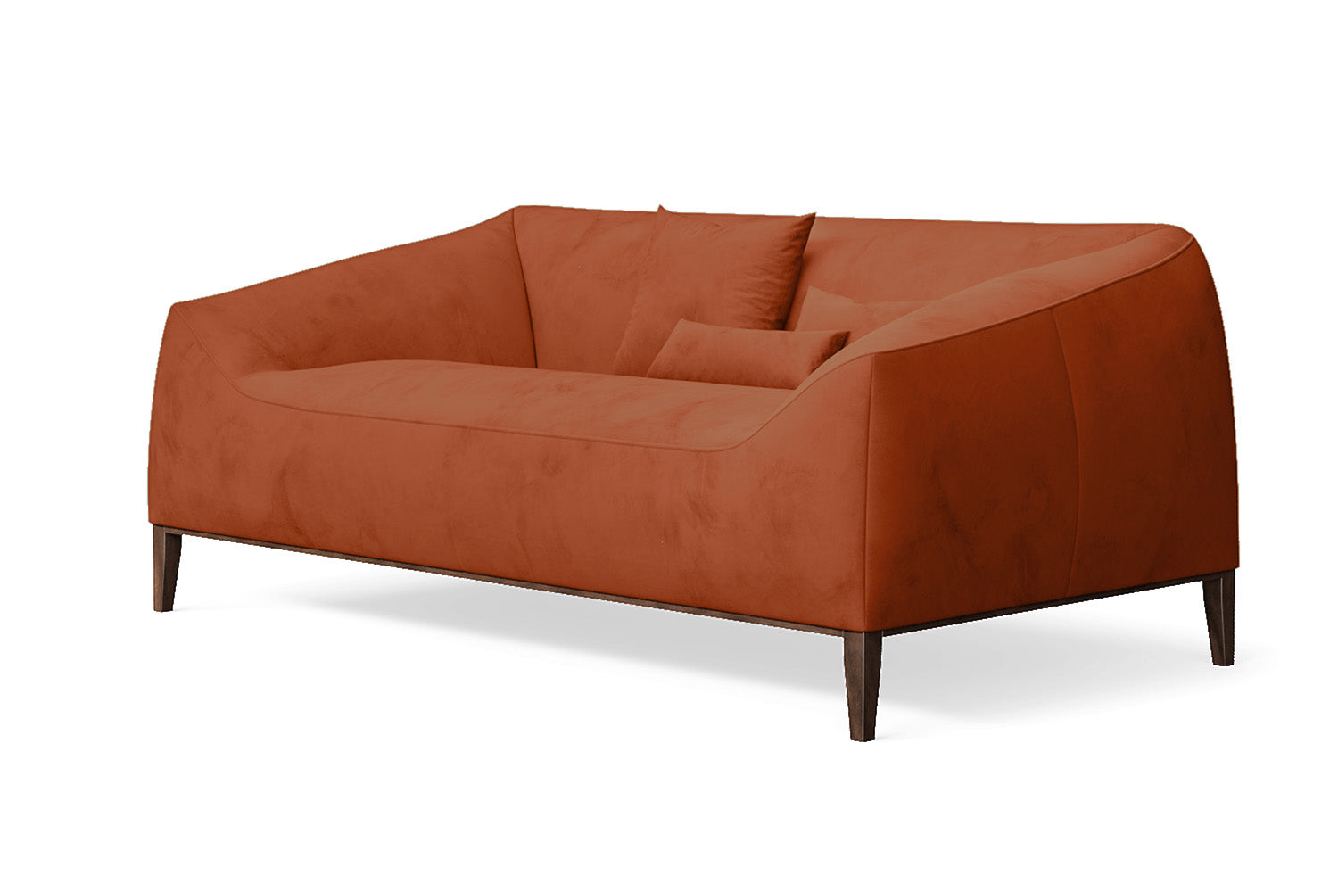 Bergamo 2 Seater Sofa Orange Velvet