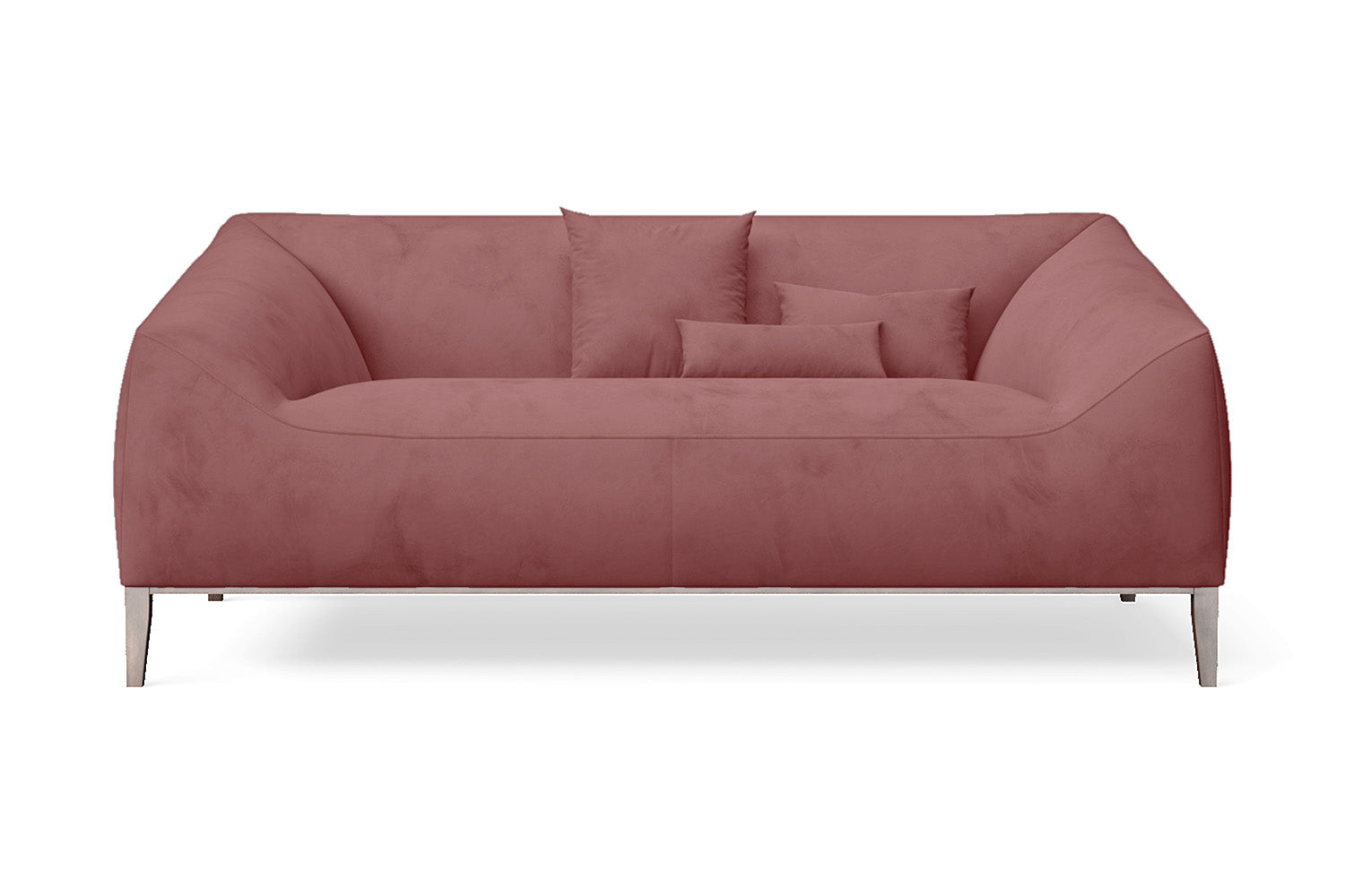 Bergamo 2 Seater Sofa Pink Velvet