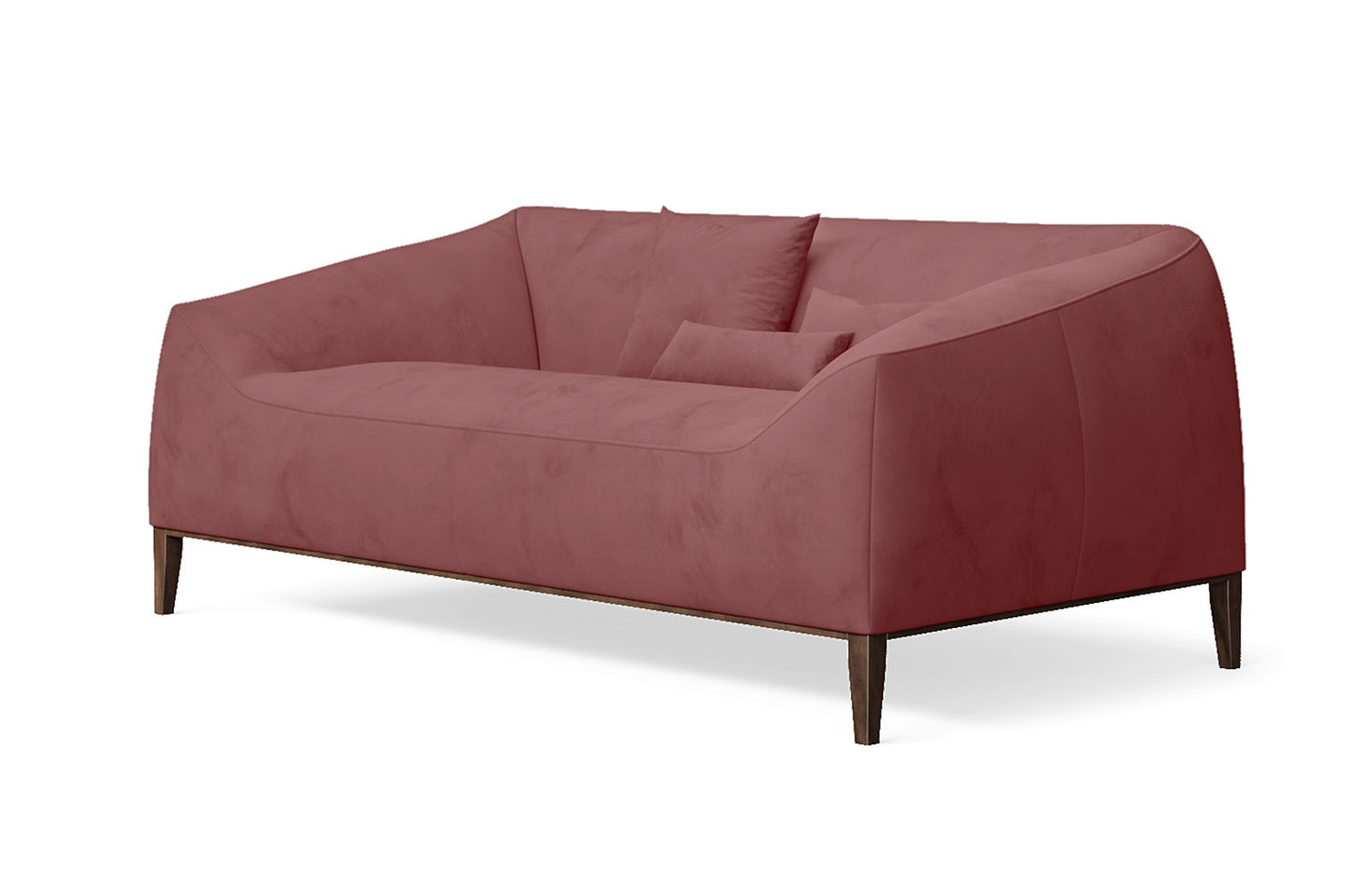 Bergamo 2 Seater Sofa Pink Velvet