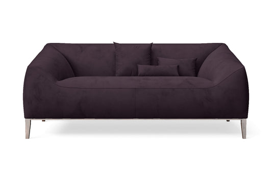 Bergamo 2 Seater Sofa Purple Velvet