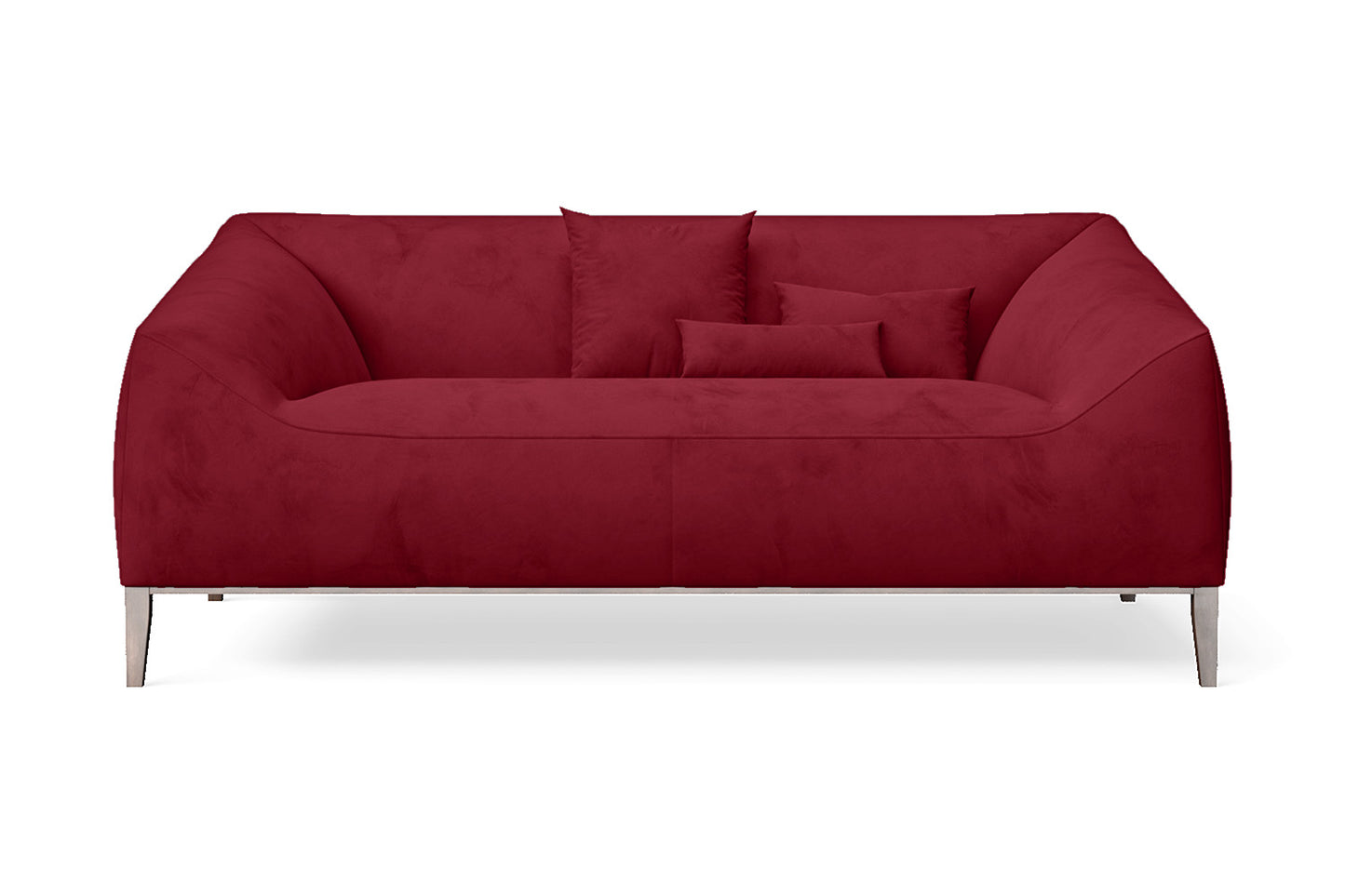 Bergamo 2 Seater Sofa Red Velvet