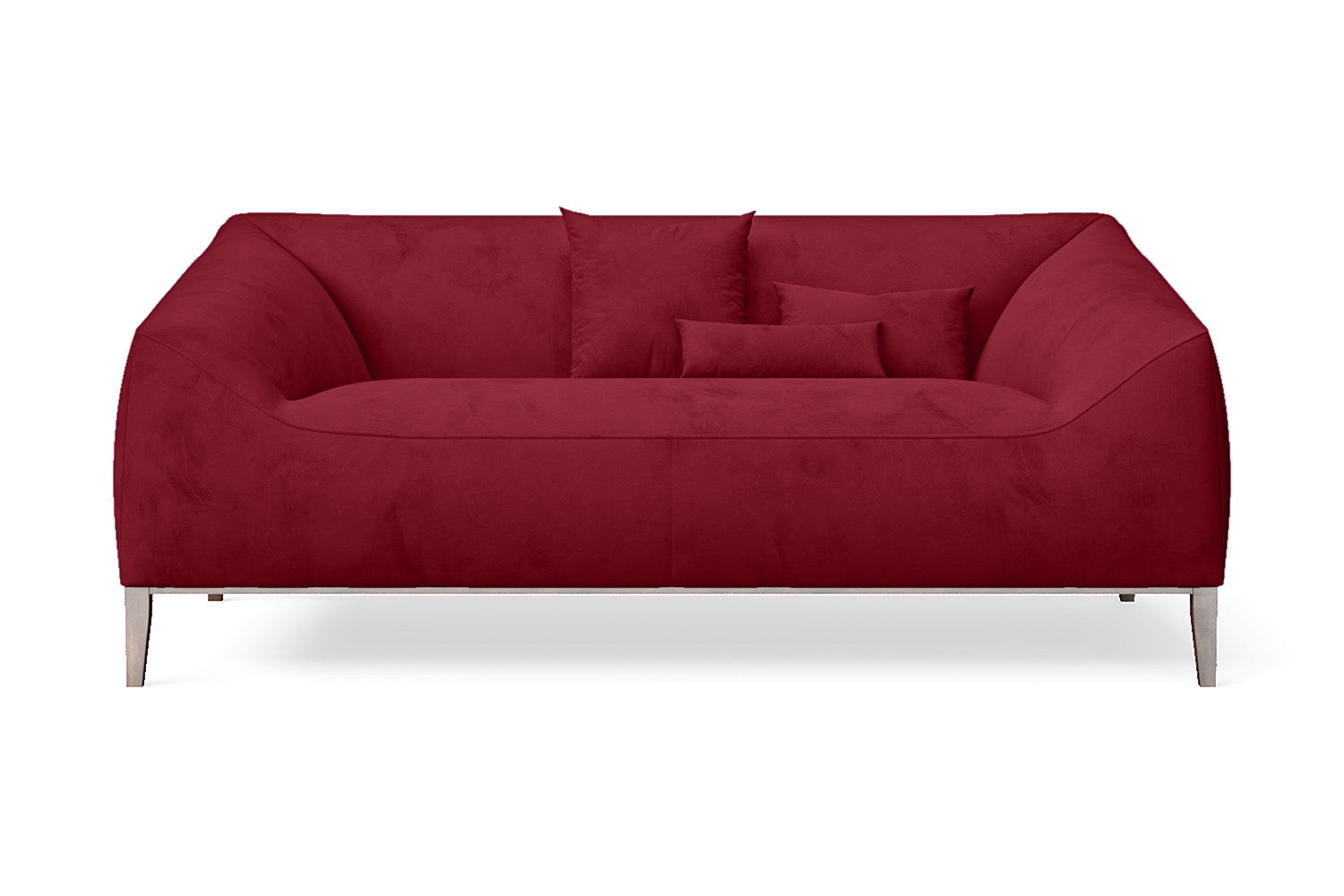 Bergamo 2 Seater Sofa Red Velvet