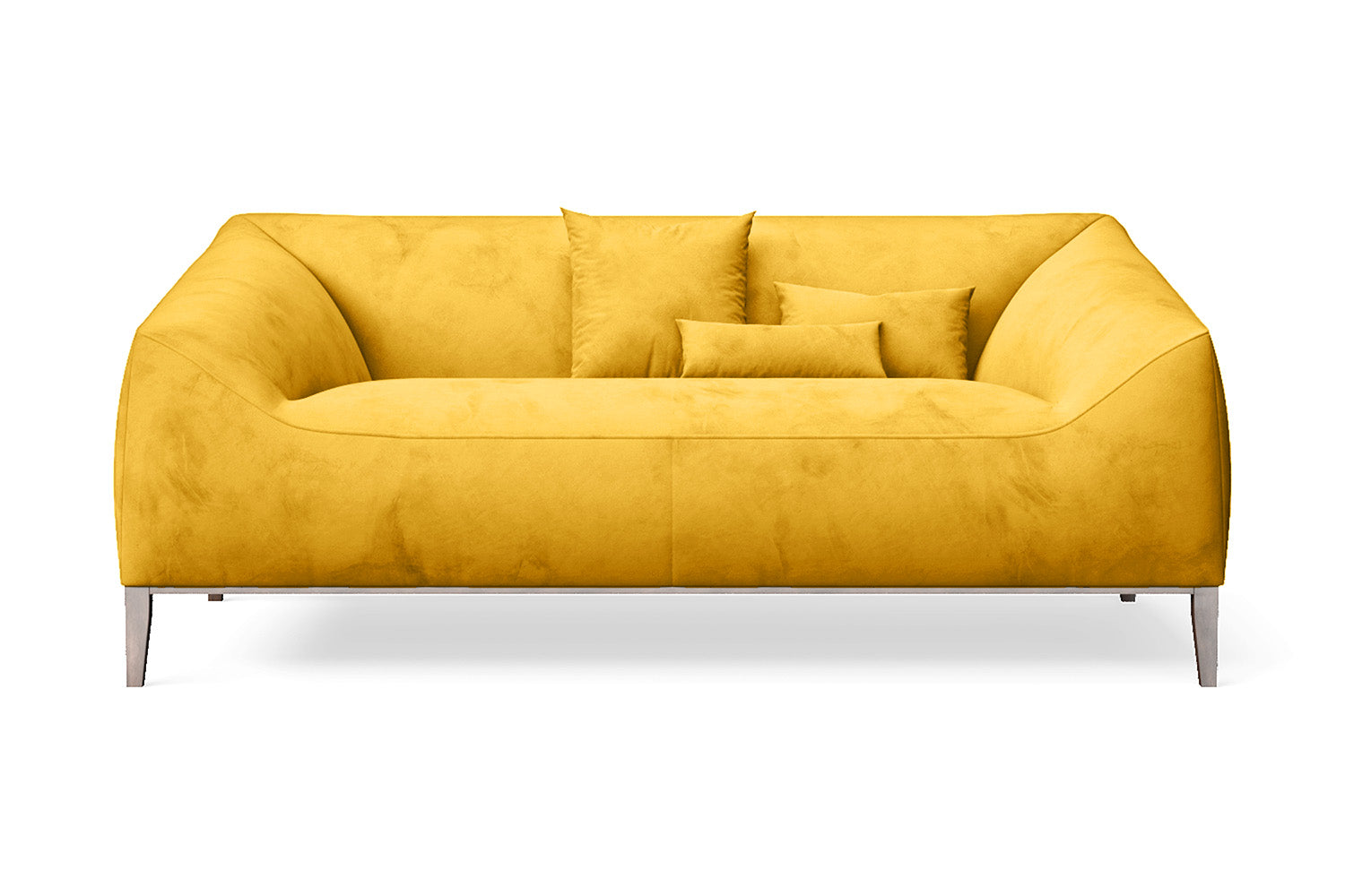 Bergamo 2 Seater Sofa Yellow Velvet