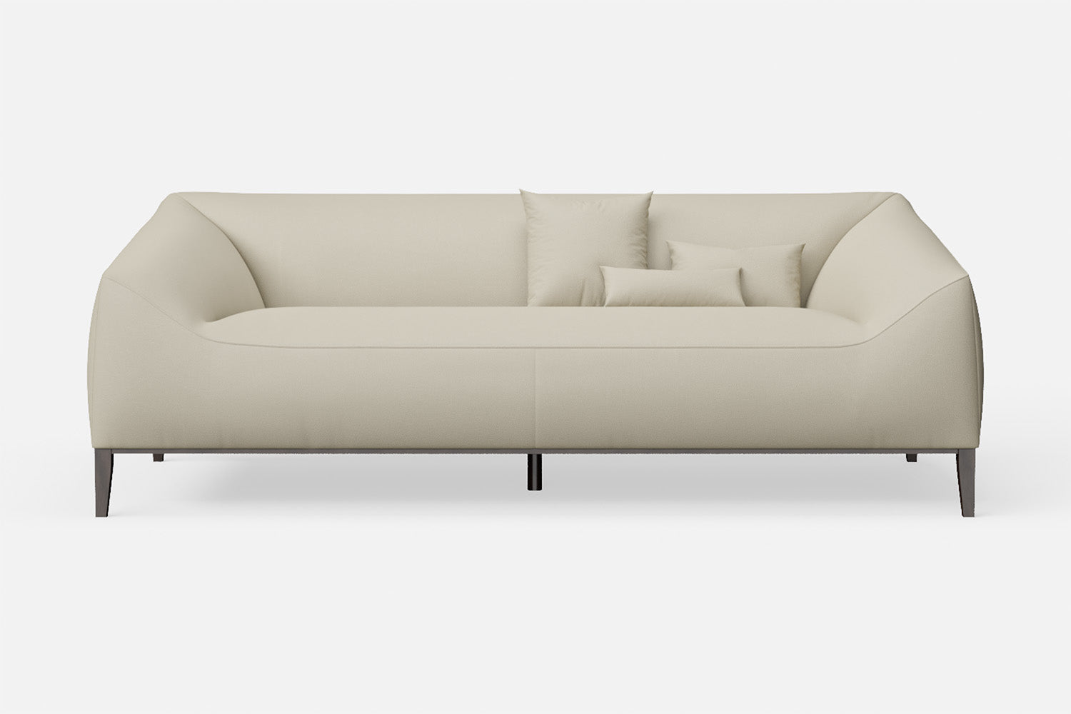 Bergamo 3 Seater Sofa Cream Leather