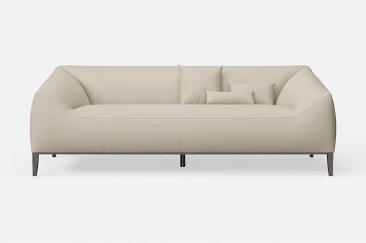 Bergamo 3 Seater Sofa Cream Leather