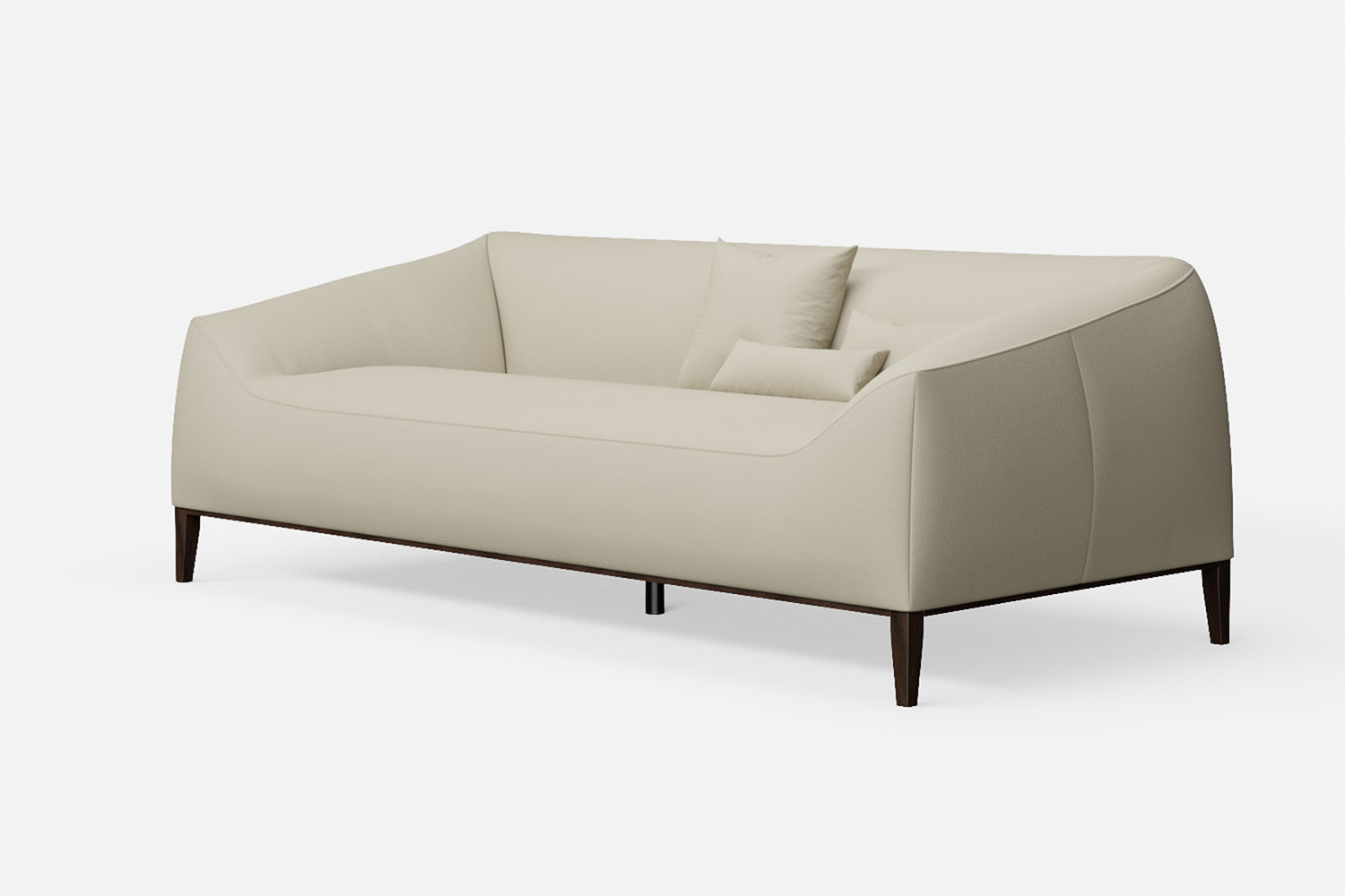 Bergamo 3 Seater Sofa Cream Leather