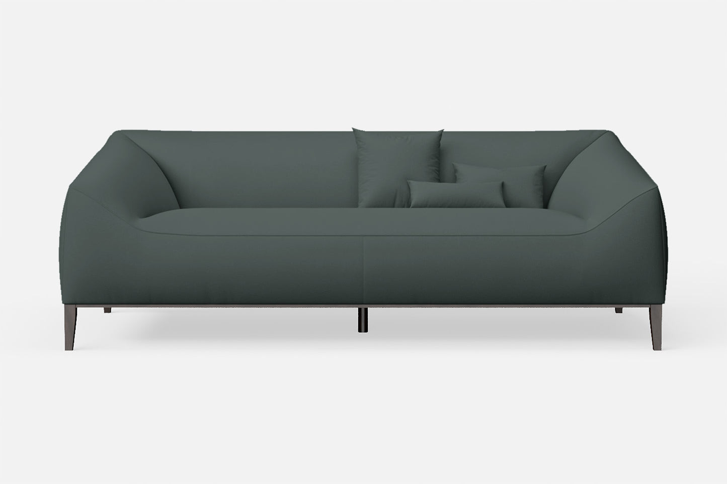 Bergamo 3 Seater Sofa Dusky Turquoise Leather