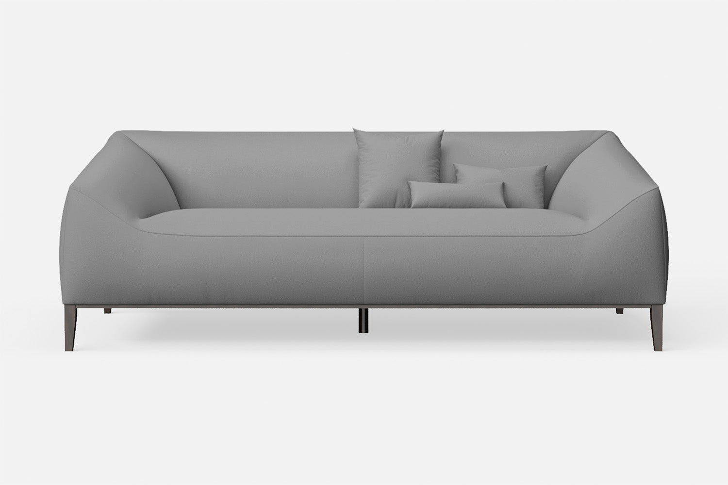 Bergamo 3 Seater Sofa Grey Leather