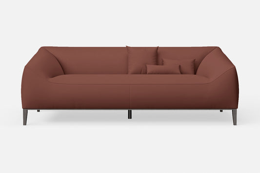 Bergamo 3 Seater Sofa Mauve Leather