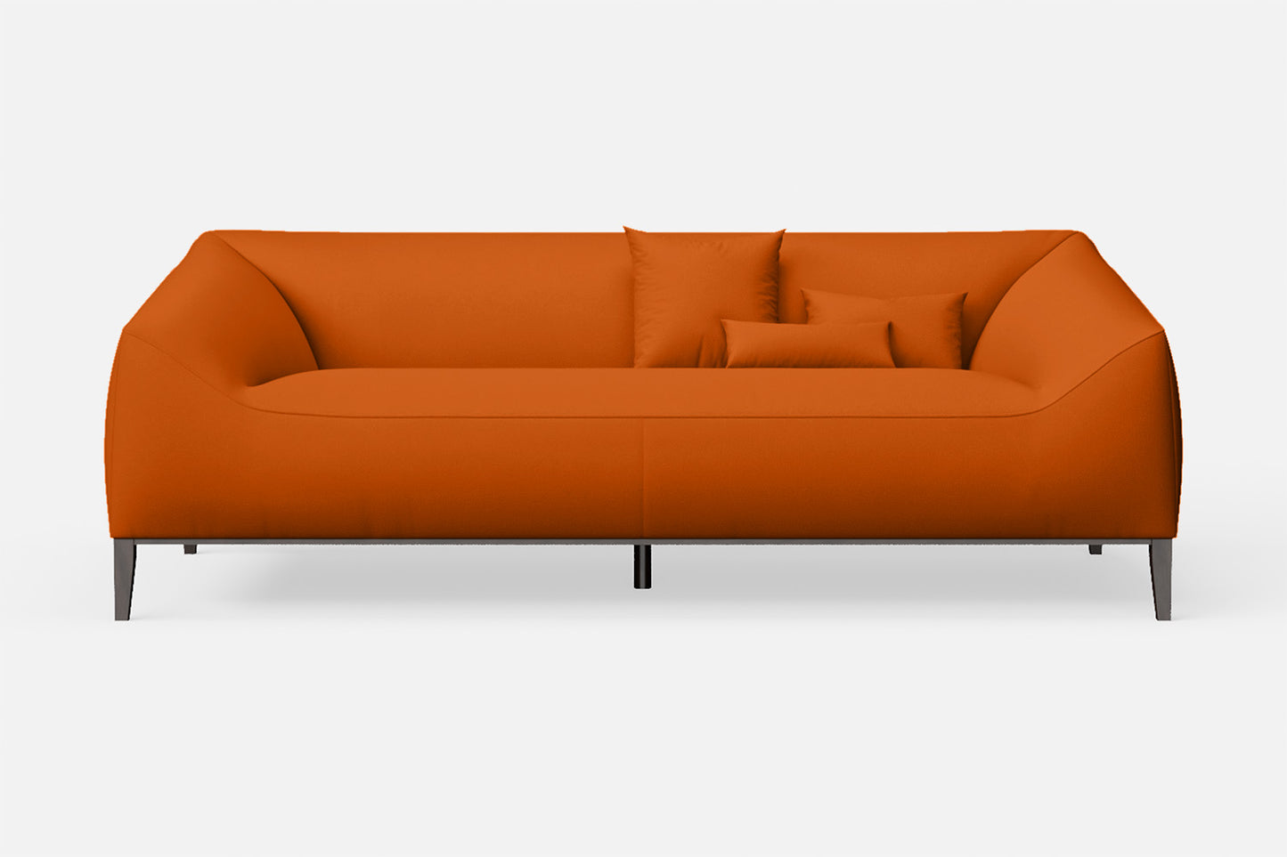 Bergamo 3 Seater Sofa Orange Leather