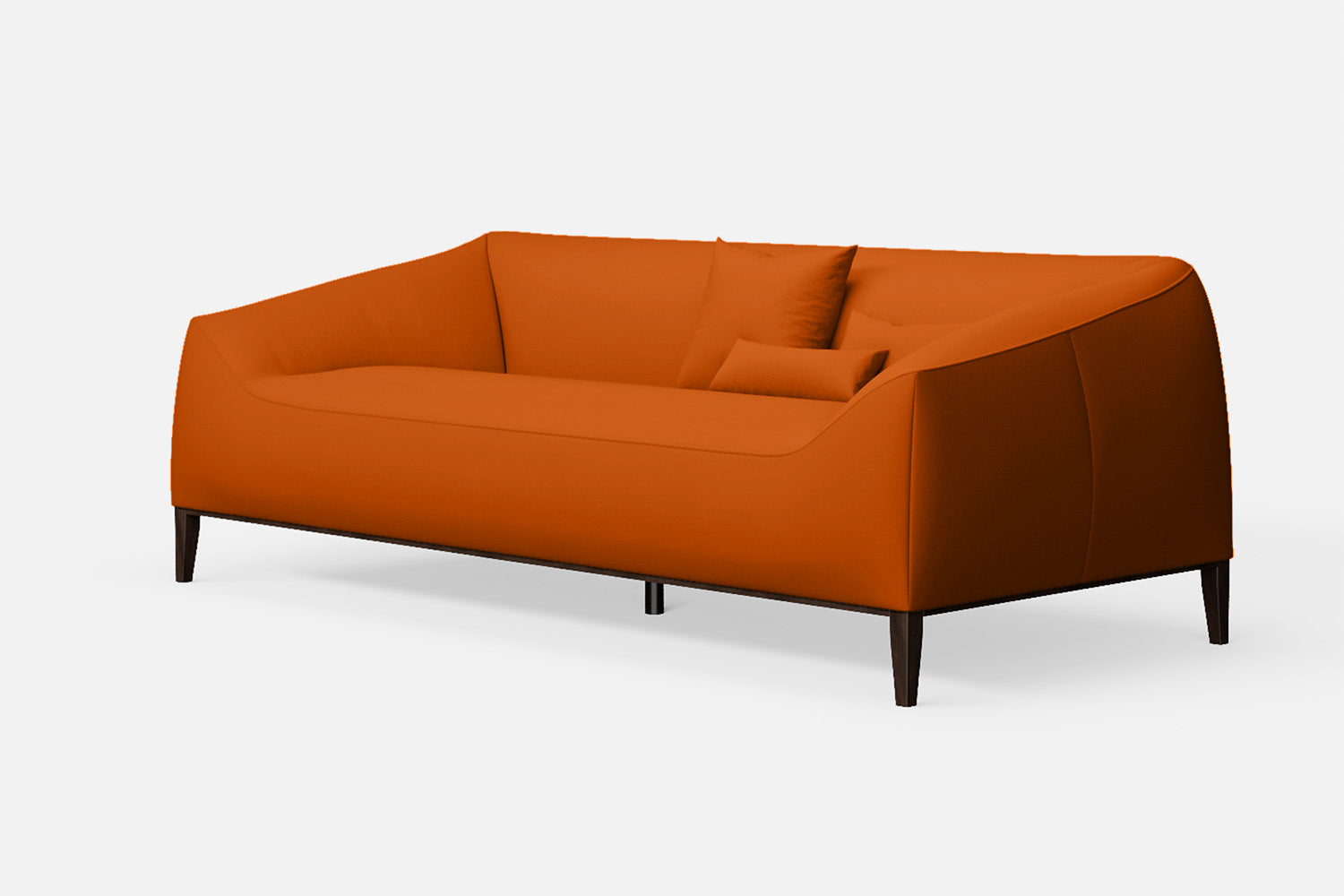 Bergamo 3 Seater Sofa Orange Leather