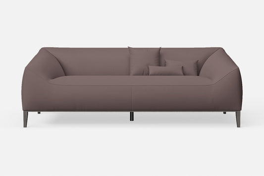 Bergamo 3 Seater Sofa Rose Taupe Leather