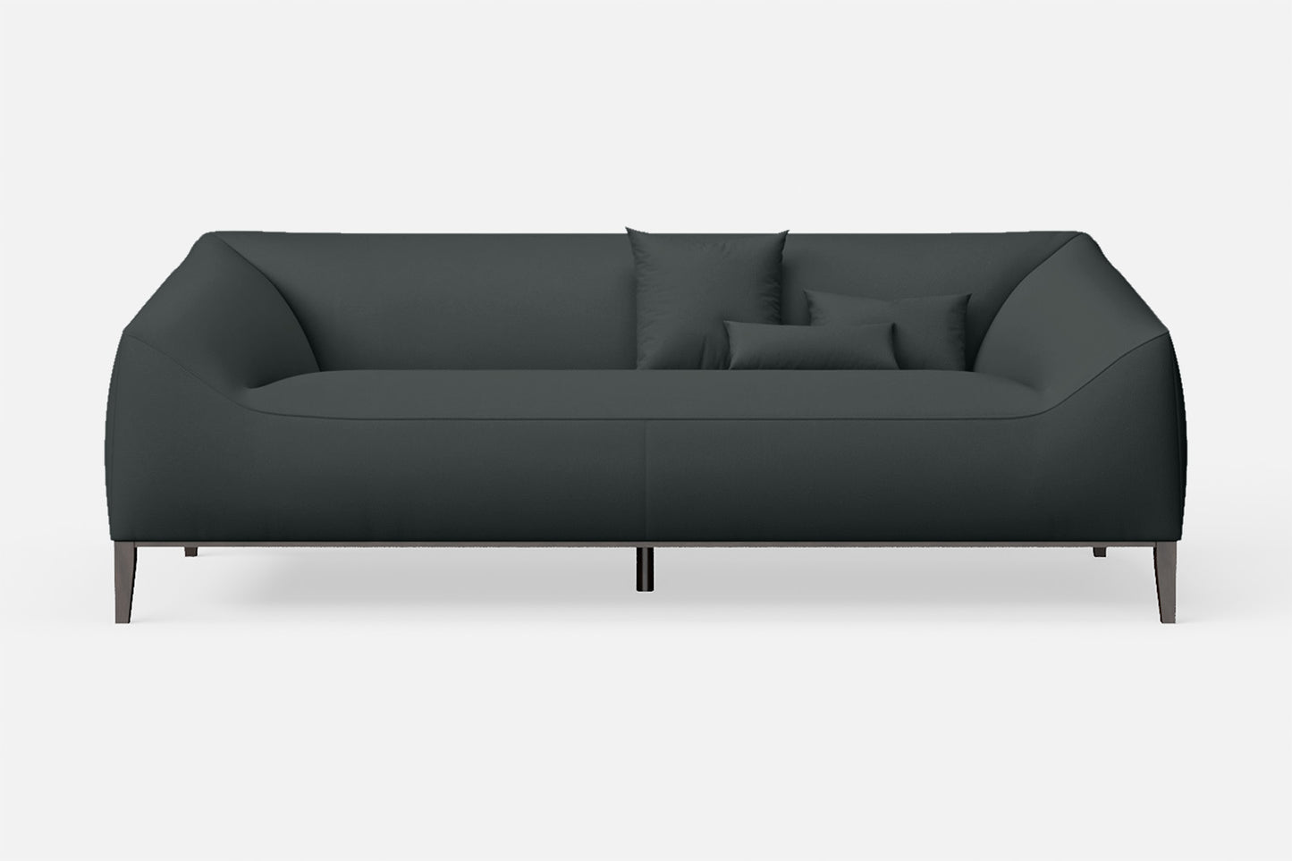 Bergamo 3 Seater Sofa Slate Leather