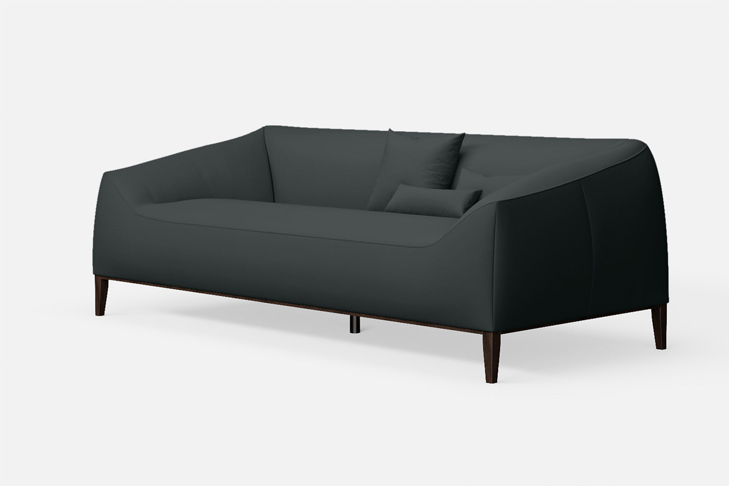 Bergamo 3 Seater Sofa Slate Leather