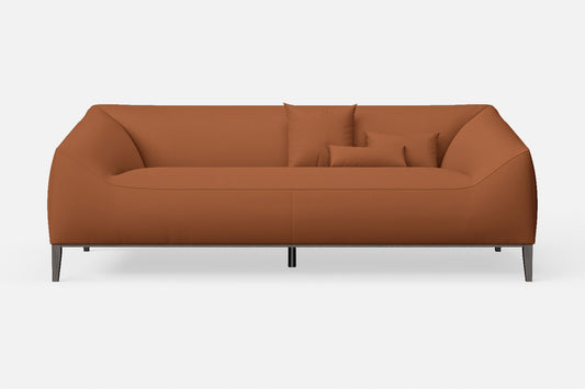 Bergamo 3 Seater Sofa Tan Brown Leather