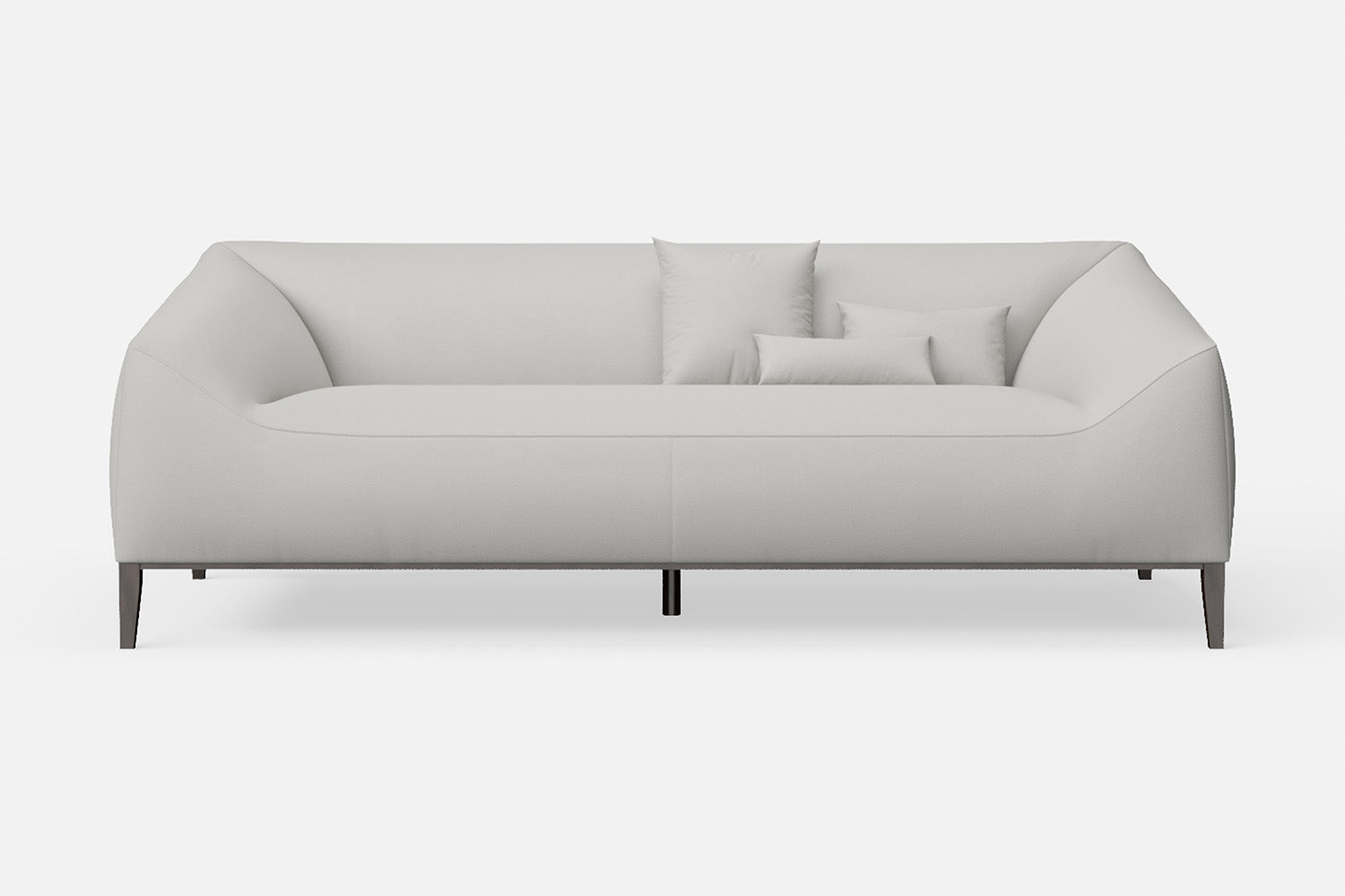 Bergamo 3 Seater Sofa White Leather