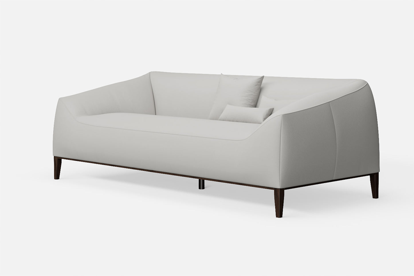 Bergamo 3 Seater Sofa White Leather