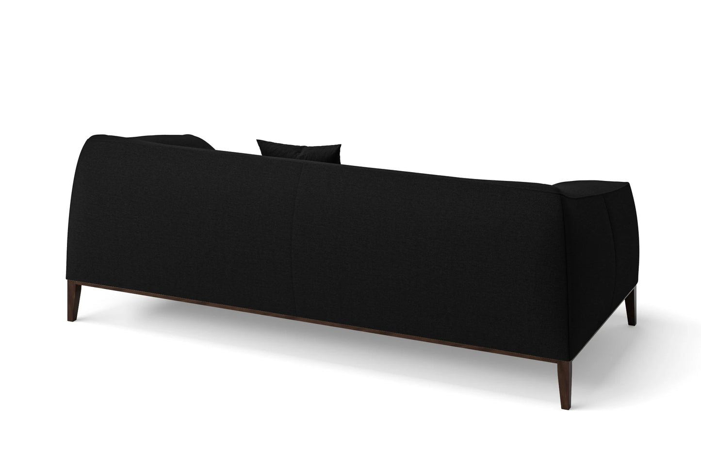 Bergamo 3 Seater Sofa Black Linen Fabric