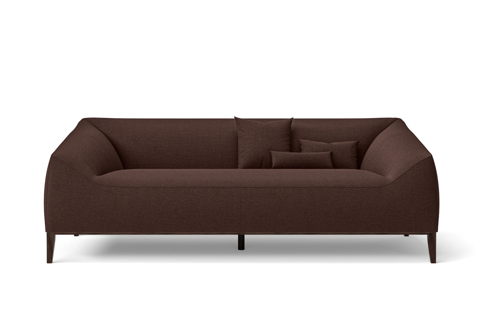 Bergamo 3 Seater Sofa Coffee Brown Linen Fabric