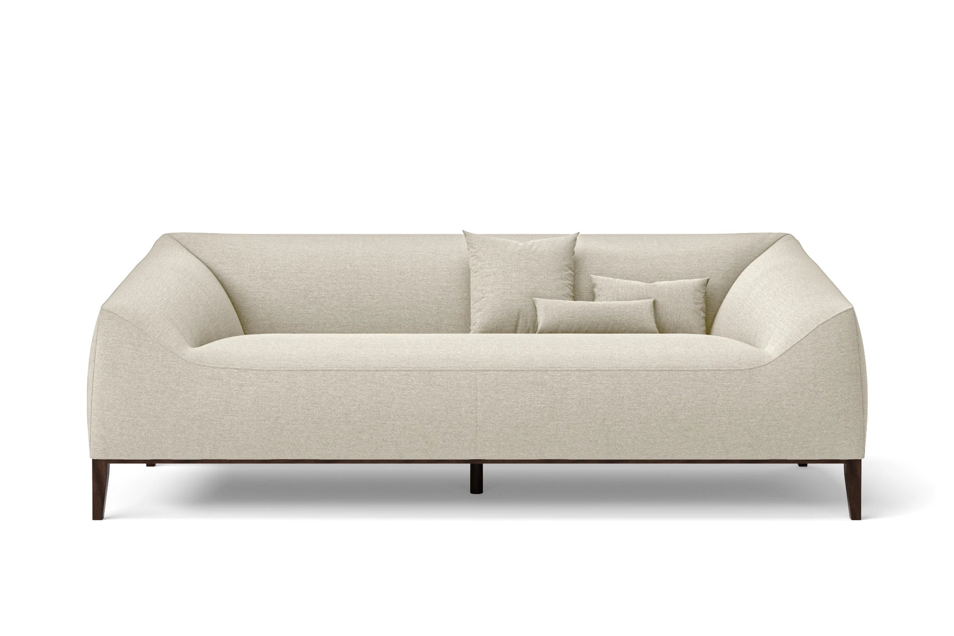 Bergamo 3 Seater Sofa Cream Linen Fabric