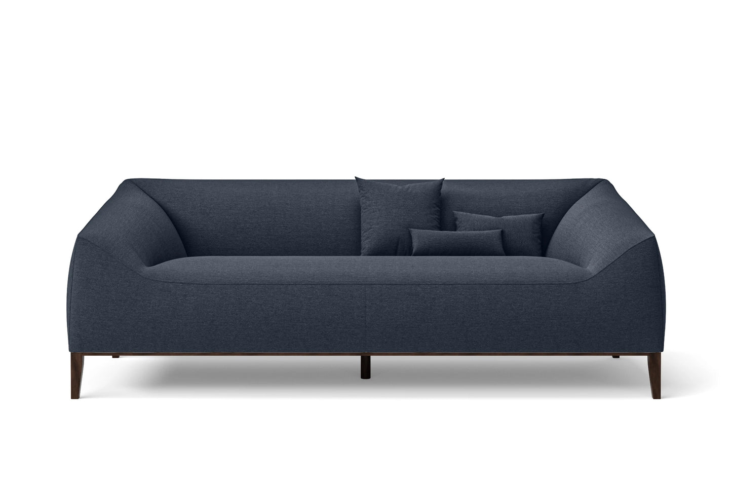 Bergamo 3 Seater Sofa Dark Blue Linen Fabric