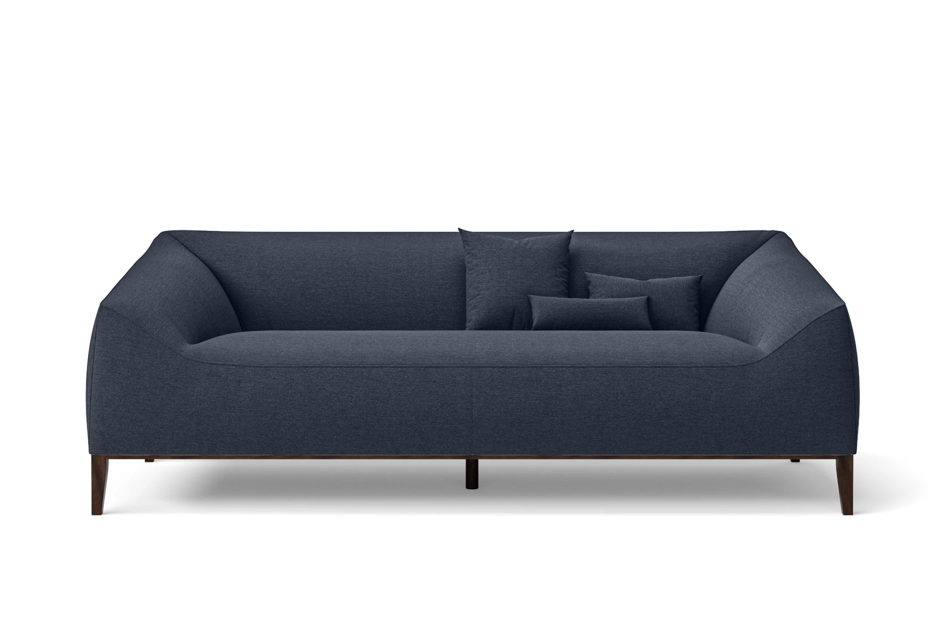 Bergamo 3 Seater Sofa Dark Blue Linen Fabric