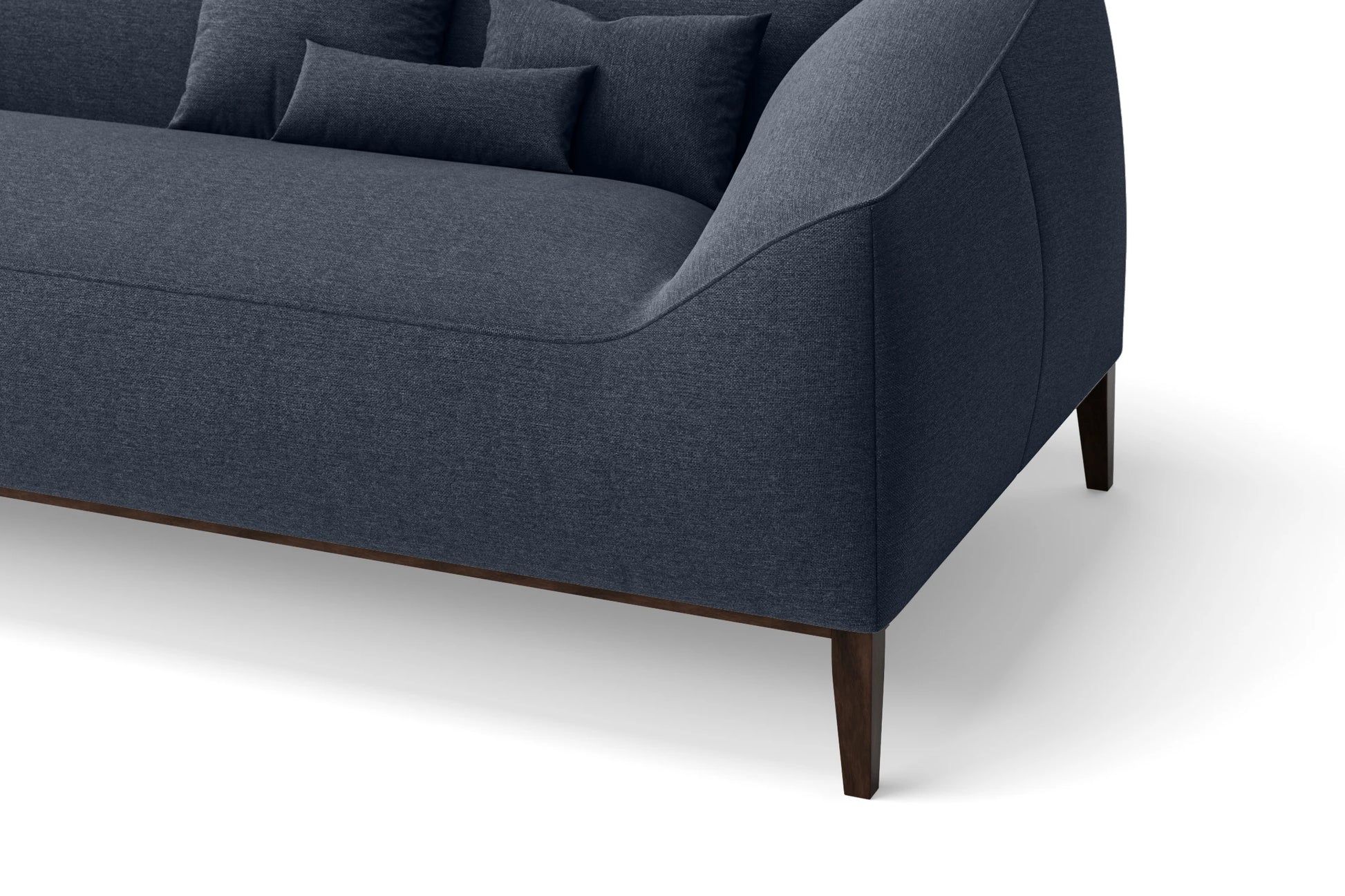 Bergamo 3 Seater Sofa Dark Blue Linen Fabric