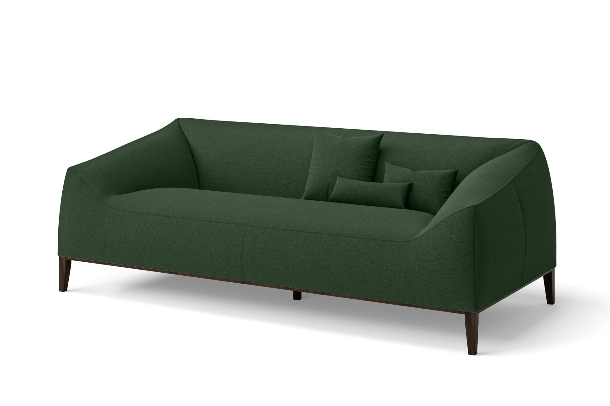 Bergamo 3 Seater Sofa Forest Green Linen Fabric