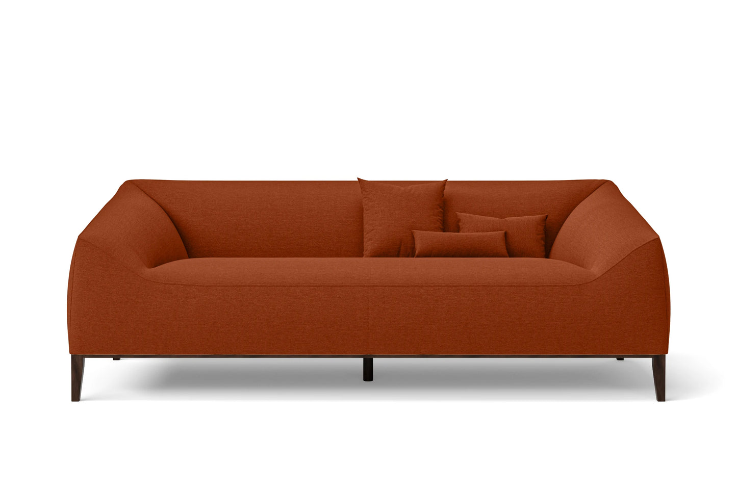 Bergamo 3 Seater Sofa Orange Linen Fabric