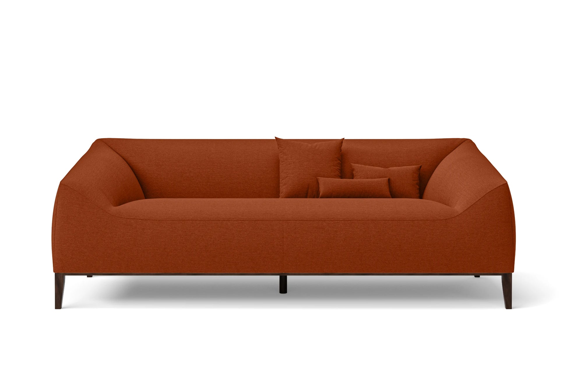 Bergamo 3 Seater Sofa Orange Linen Fabric