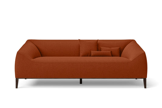 Bergamo 3 Seater Sofa Orange Linen Fabric